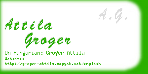 attila groger business card